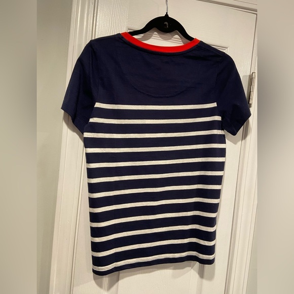 NWT Joules Size 4 Navy Blue Nautical Stripe Red Crew Neck Short Sleeve Tee Shirt - Picture 8 of 12